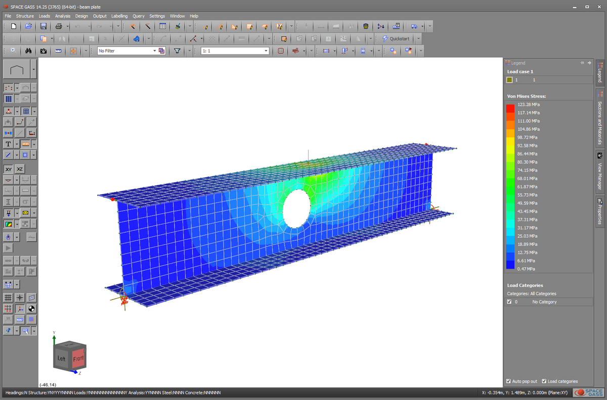 Plate stress visualization